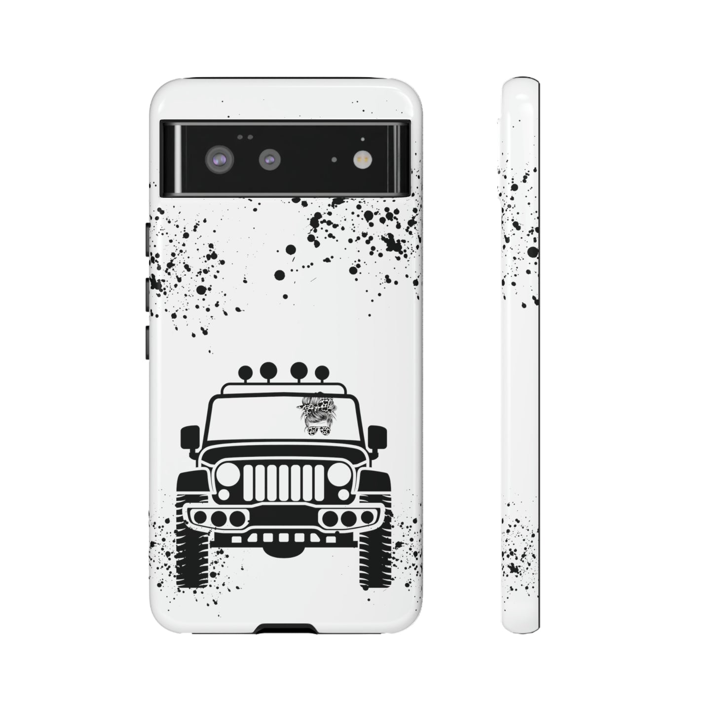 Off Road Girl Cow Print Shades Protective Phone Case for Iphone, Samsung and Google Phones