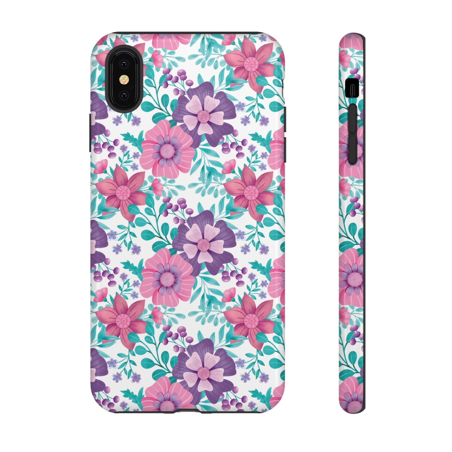 Pastel Flowers Protective Phone Case