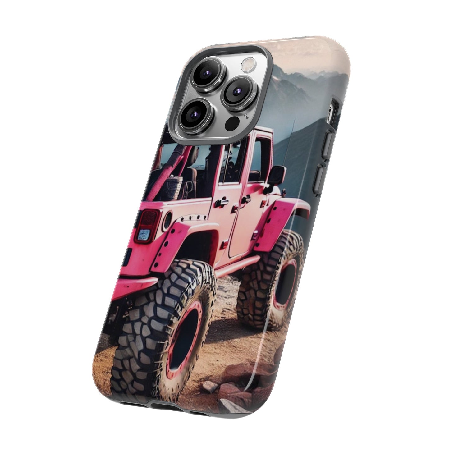 Pink Jeep Protective Phone Case