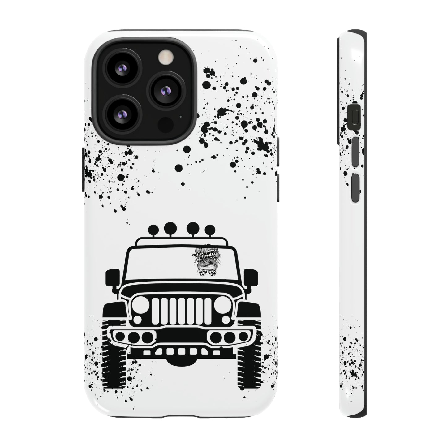 Off Road Girl Cow Print Shades Protective Phone Case for Iphone, Samsung and Google Phones