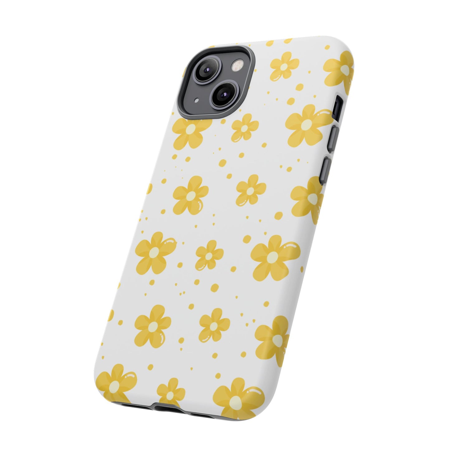 Yellow Flowers Protective Phone Case for Google, Apple and Samsung Phones