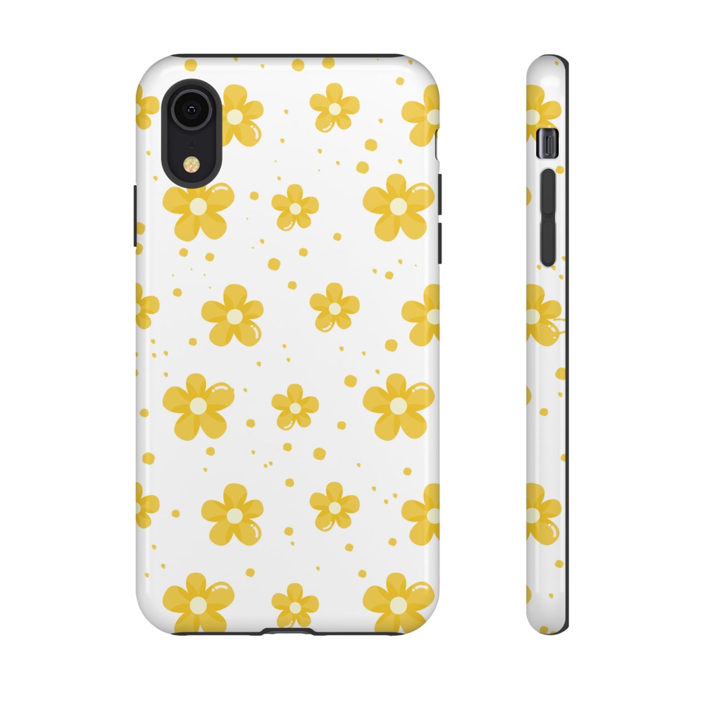 Yellow Flowers Protective Phone Case for Google, Apple and Samsung Phones