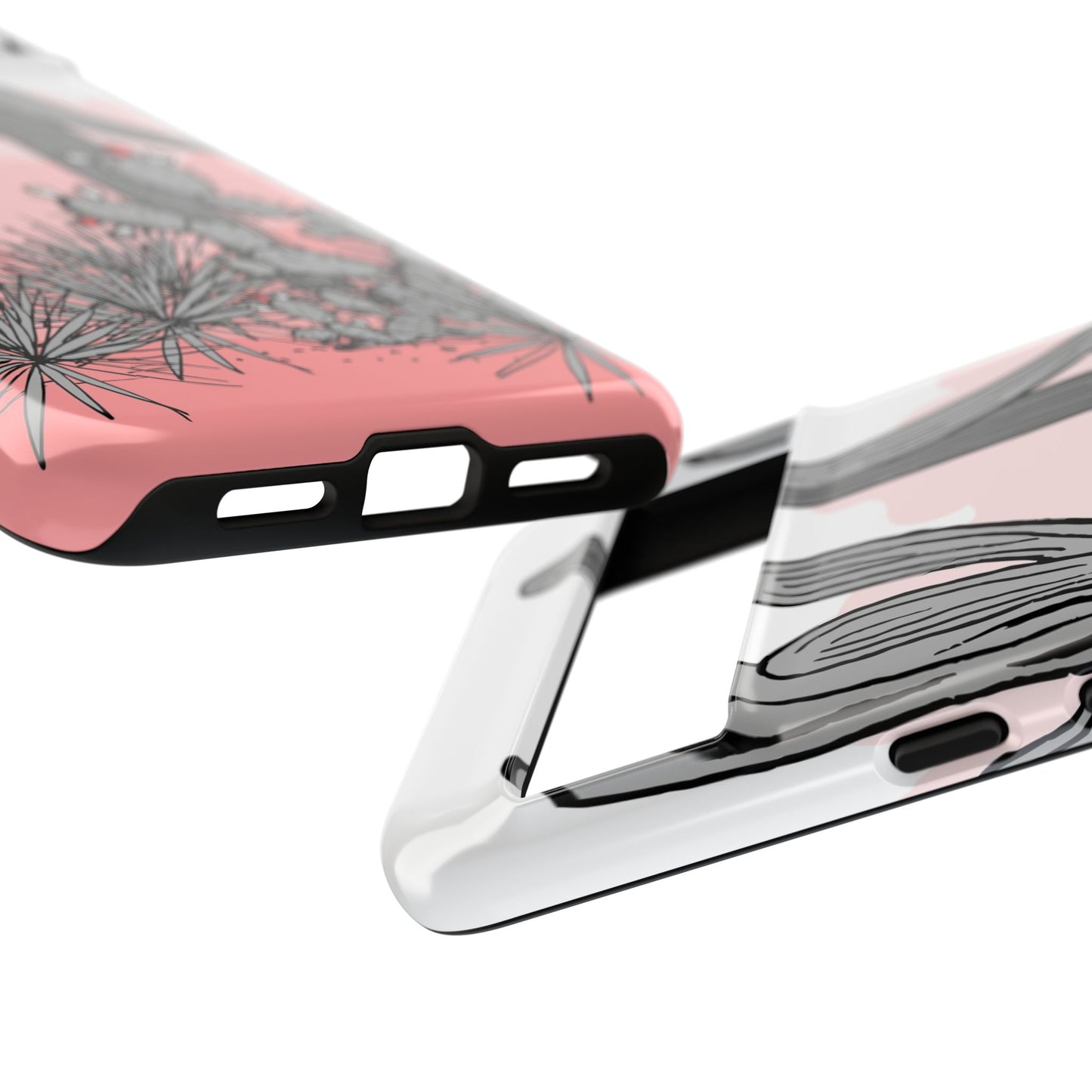 Pastel Cactus Sunset Protective Phone Case