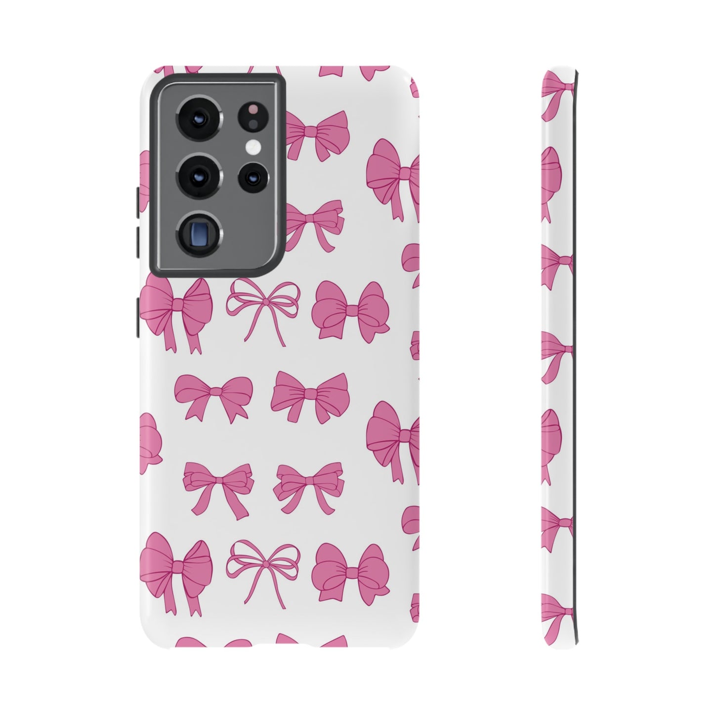 Pink Bows Protective Phone Case for Iphone, Samsung and Google Phones