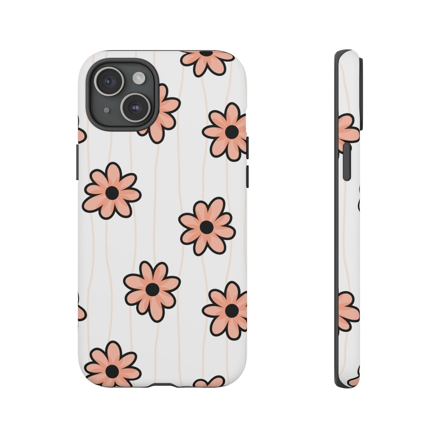 Pink Flowers Protective Phone Case