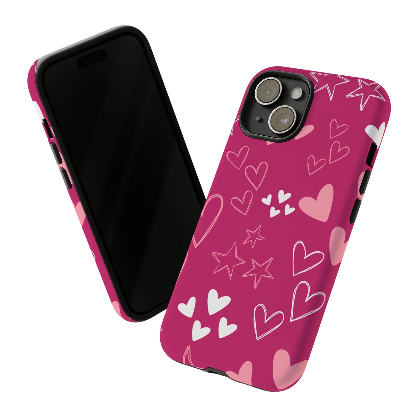 Heart and Stars Protective Case for Google, IPhone and Samsung phones