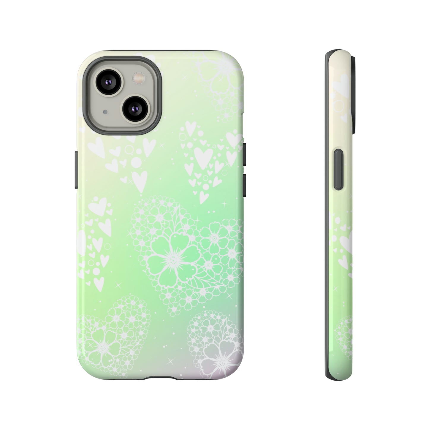 Pastel Heart Ombre Protective Case for Iphone, Google and Samsung