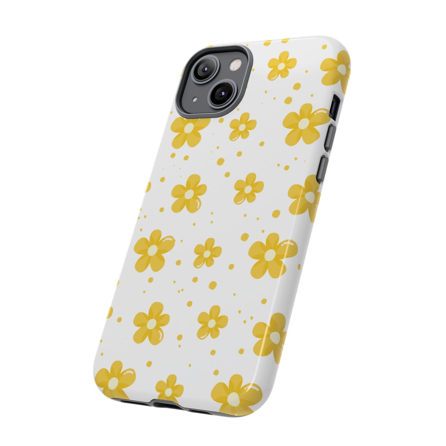 Yellow Flowers Protective Phone Case for Google, Apple and Samsung Phones