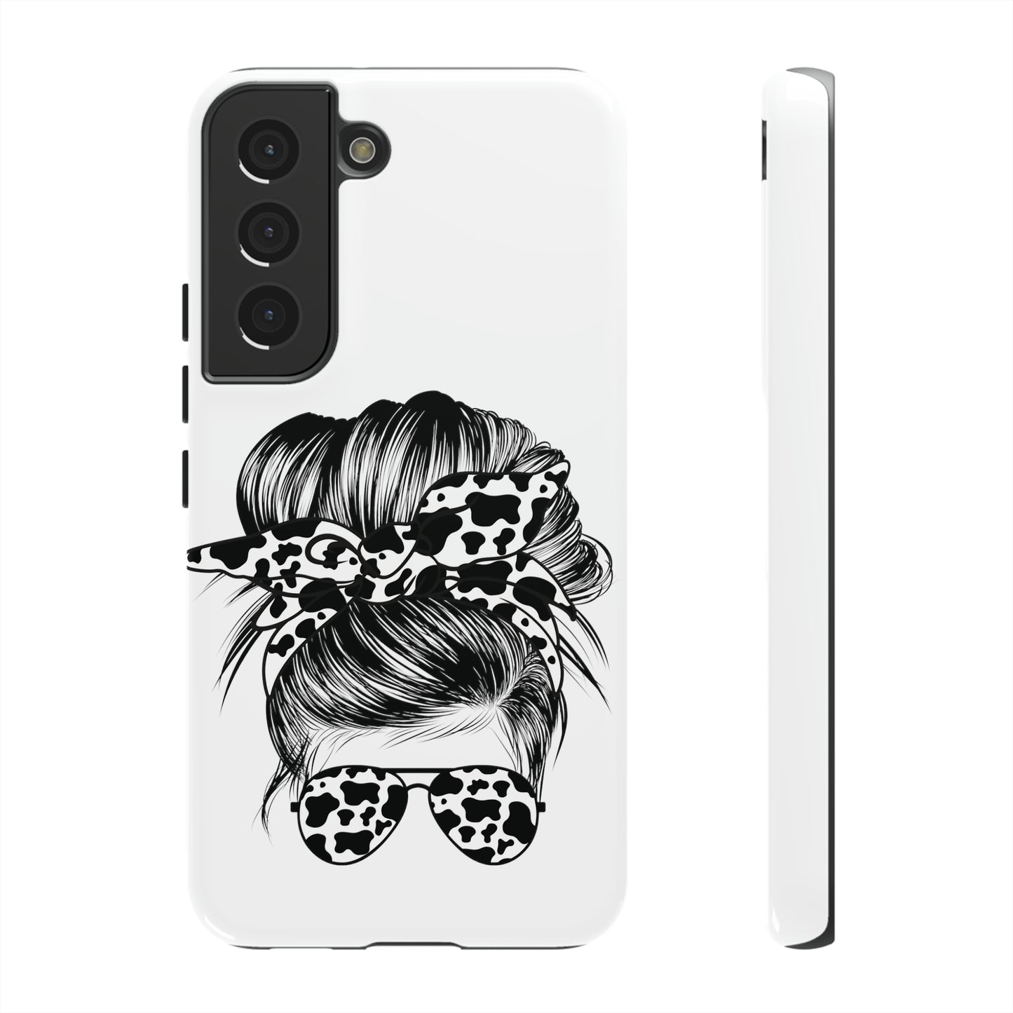 Cow Print Woman Mom Wife Protective Phone Case for Iphone, Samsung and Google Phones