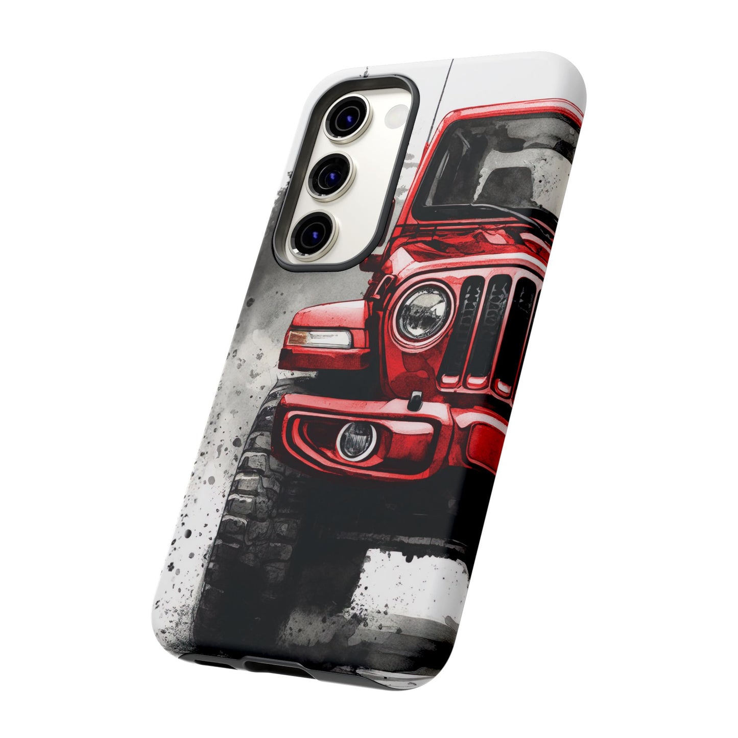 Off Road Love Red Wrangler Protective Phone Case for Iphone, Samsung and Google Phones