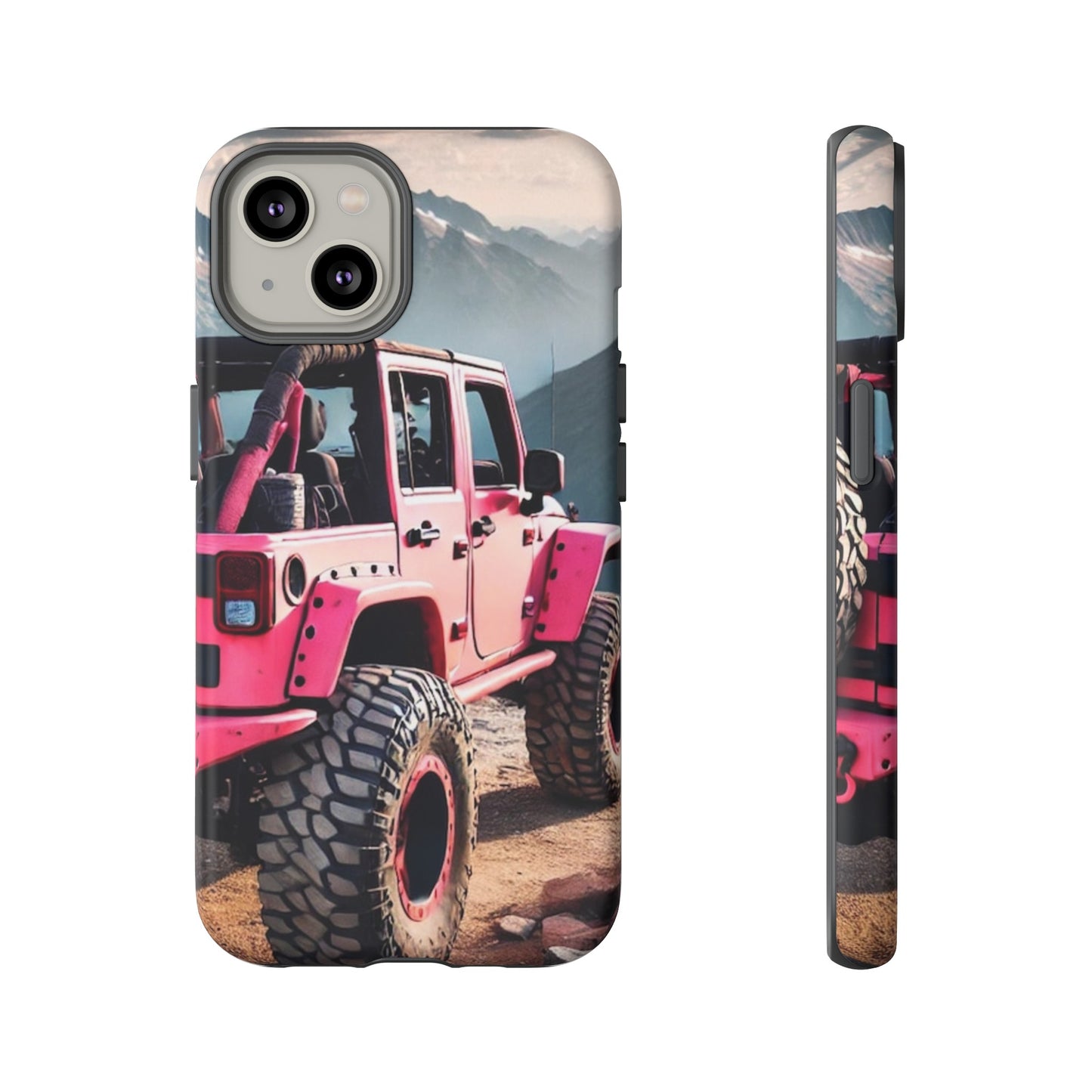 Pink Jeep Protective Phone Case