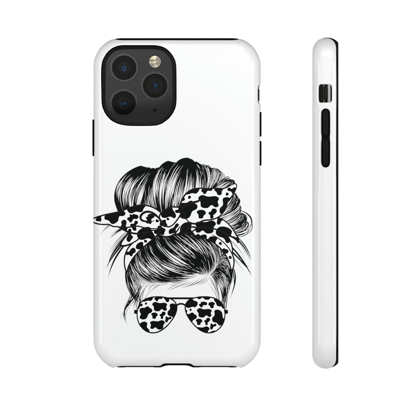 Cow Print Woman Mom Wife Protective Phone Case for Iphone, Samsung and Google Phones