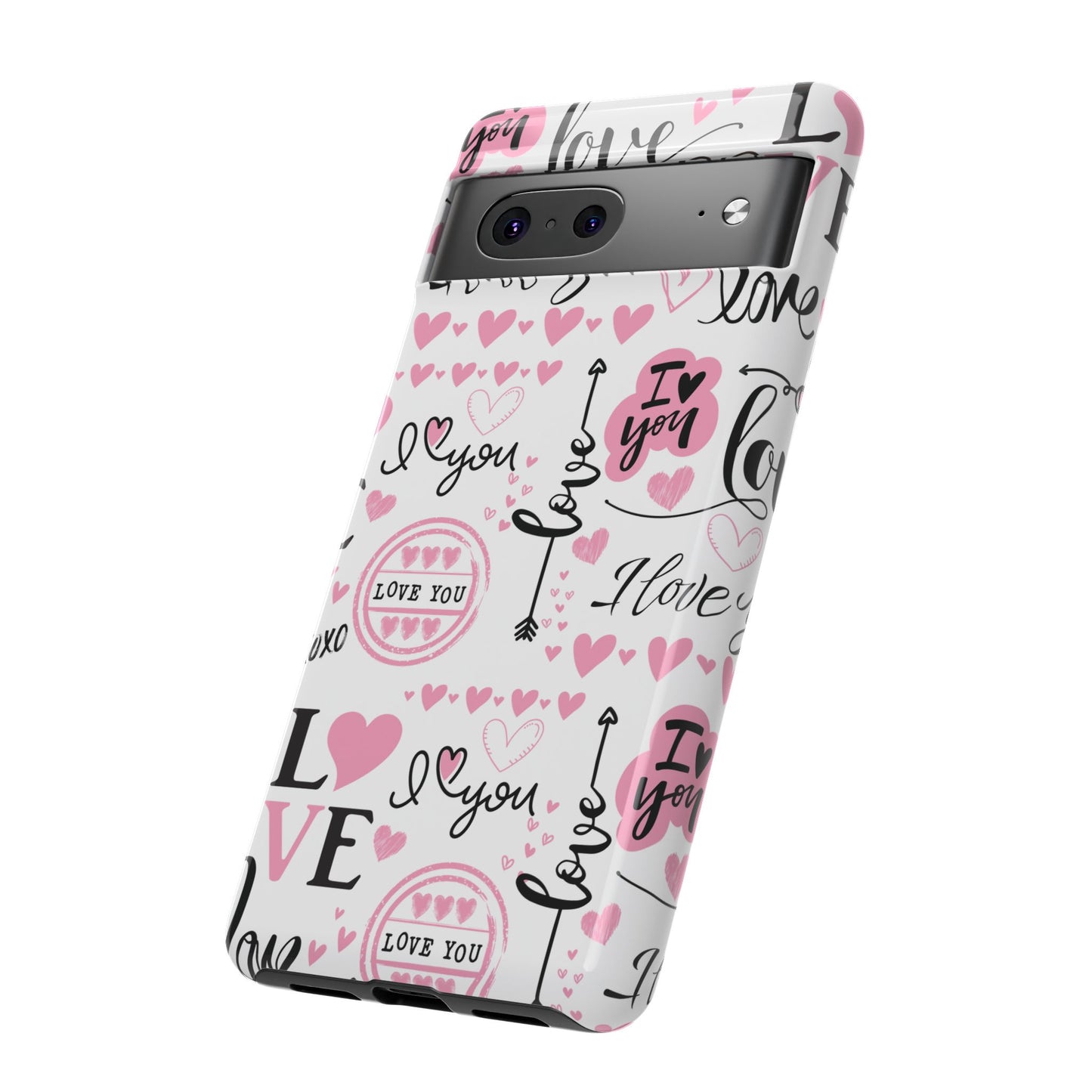 Valentine Love Pink Protective Phone Case for Iphone, Samsung and Google Devices
