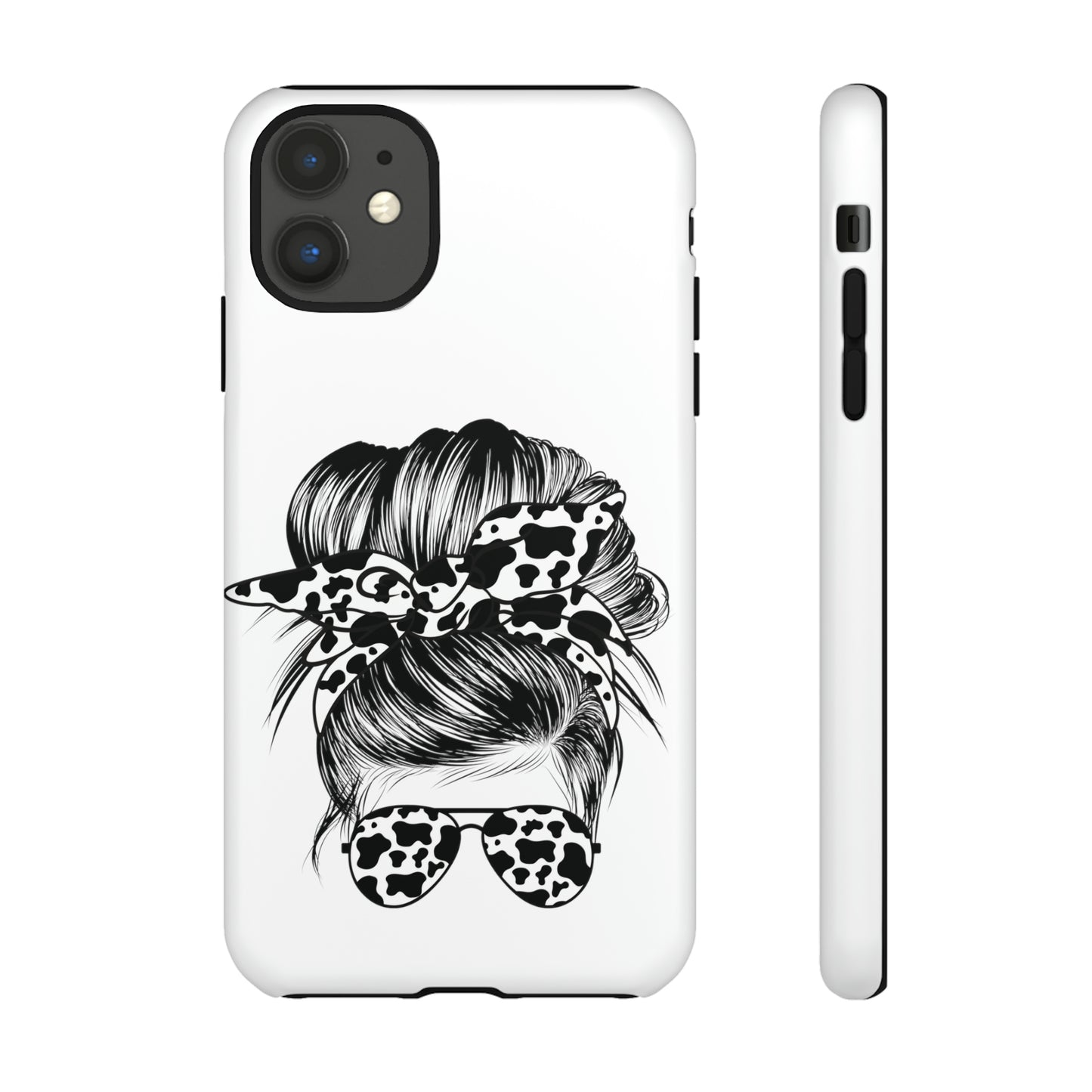 Cow Print Woman Mom Wife Protective Phone Case for Iphone, Samsung and Google Phones