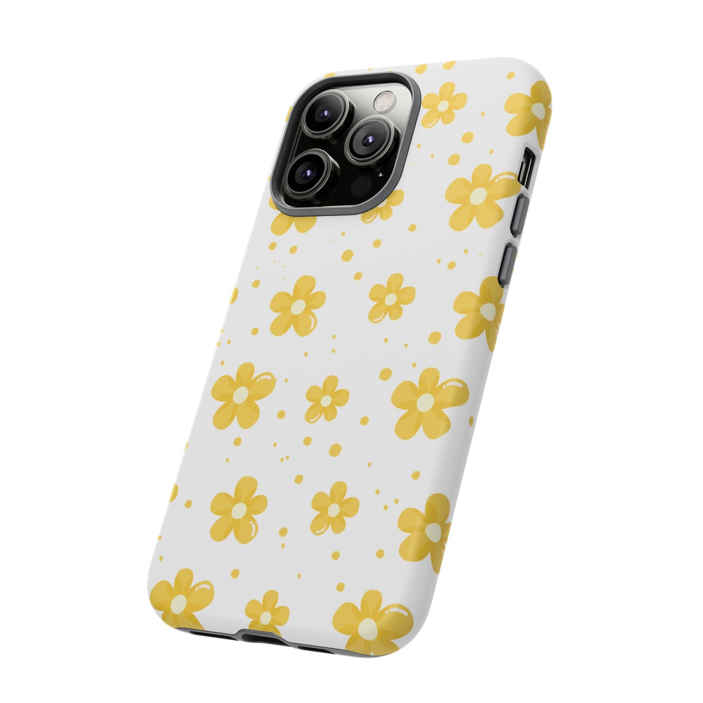Yellow Flowers Protective Phone Case for Google, Apple and Samsung Phones