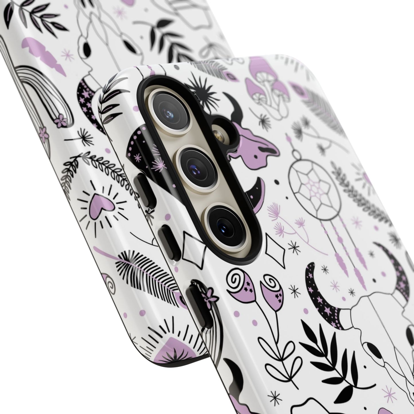 Purple and Black Western Protective Drop Proof Case Iphone, Samsung and Google phones