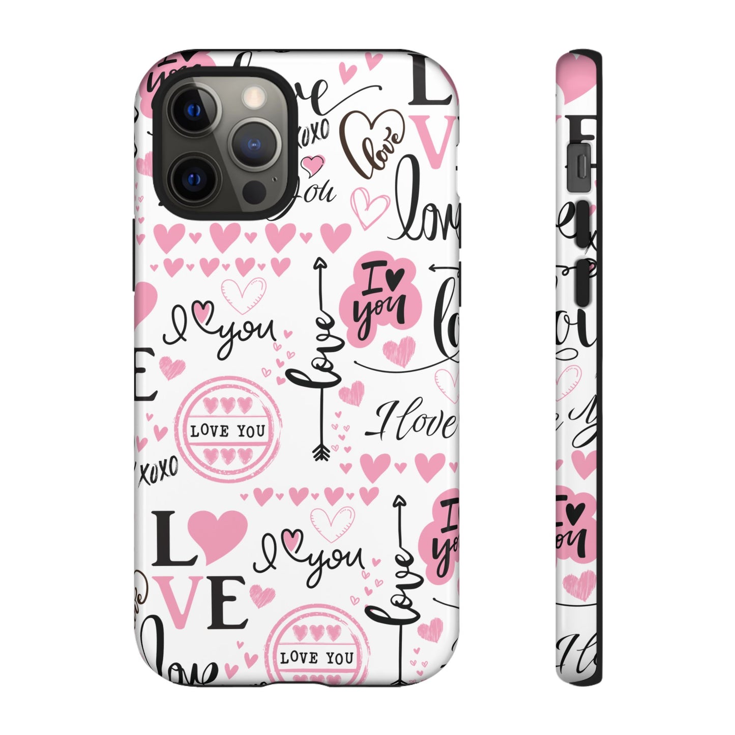 Valentine Love Pink Protective Phone Case for Iphone, Samsung and Google Devices