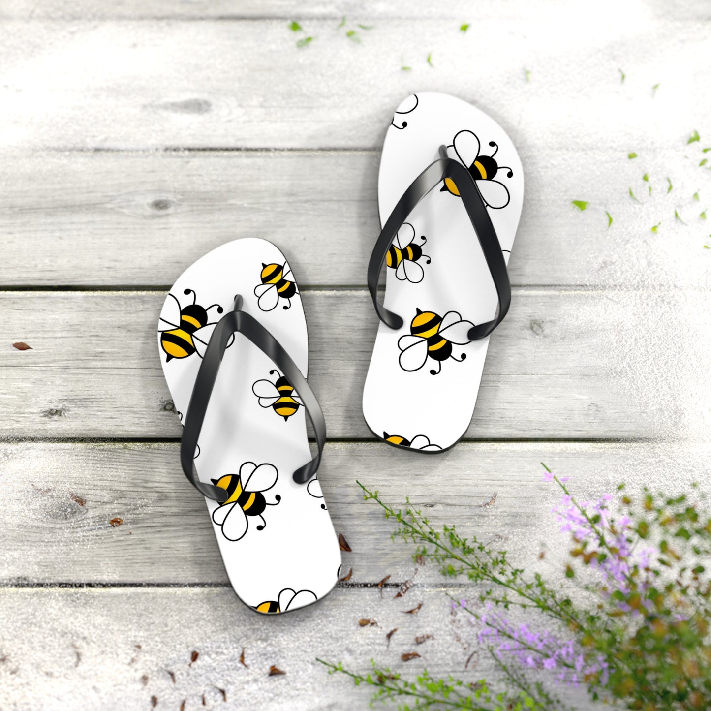 Bumble Bee Summer Flip Flops