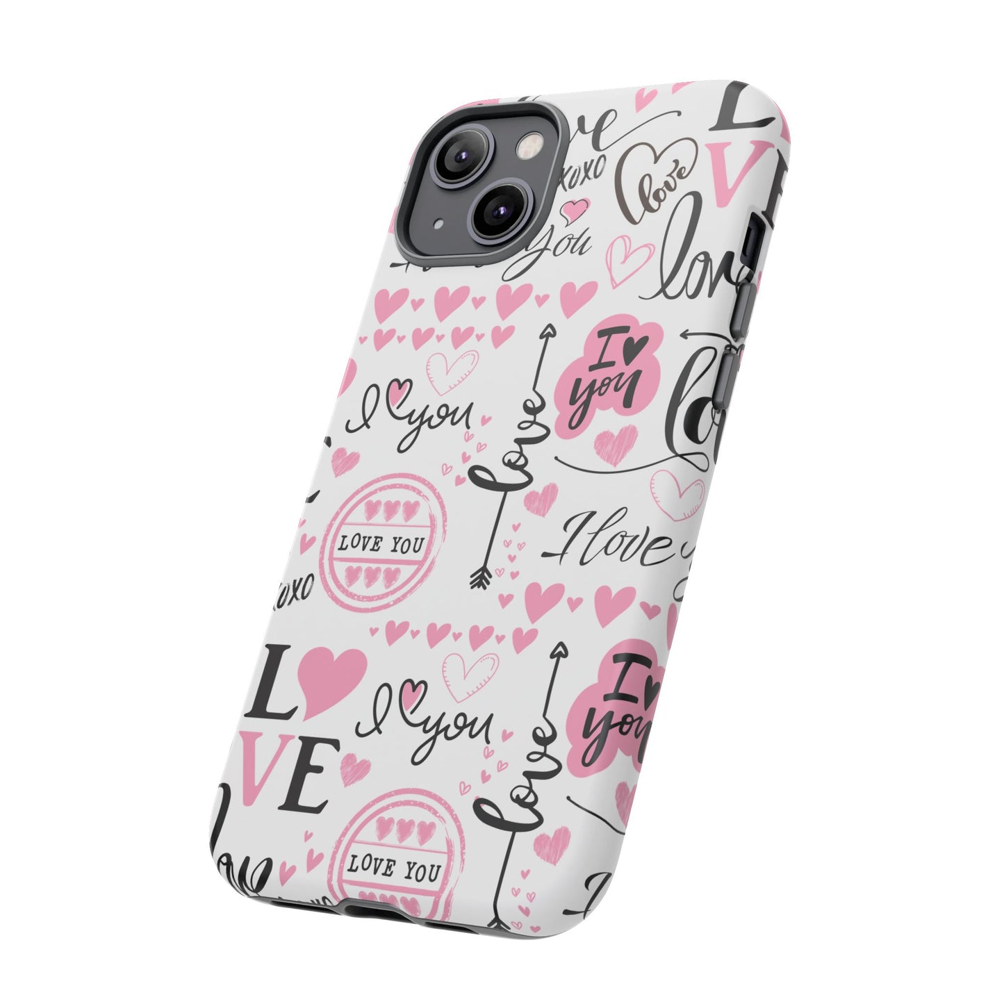 Valentine Love Pink Protective Phone Case for Iphone, Samsung and Google Devices