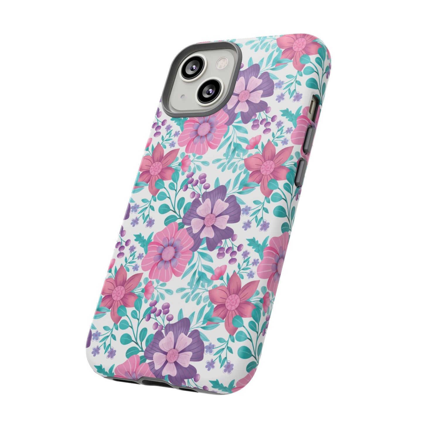 Pastel Flowers Protective Phone Case