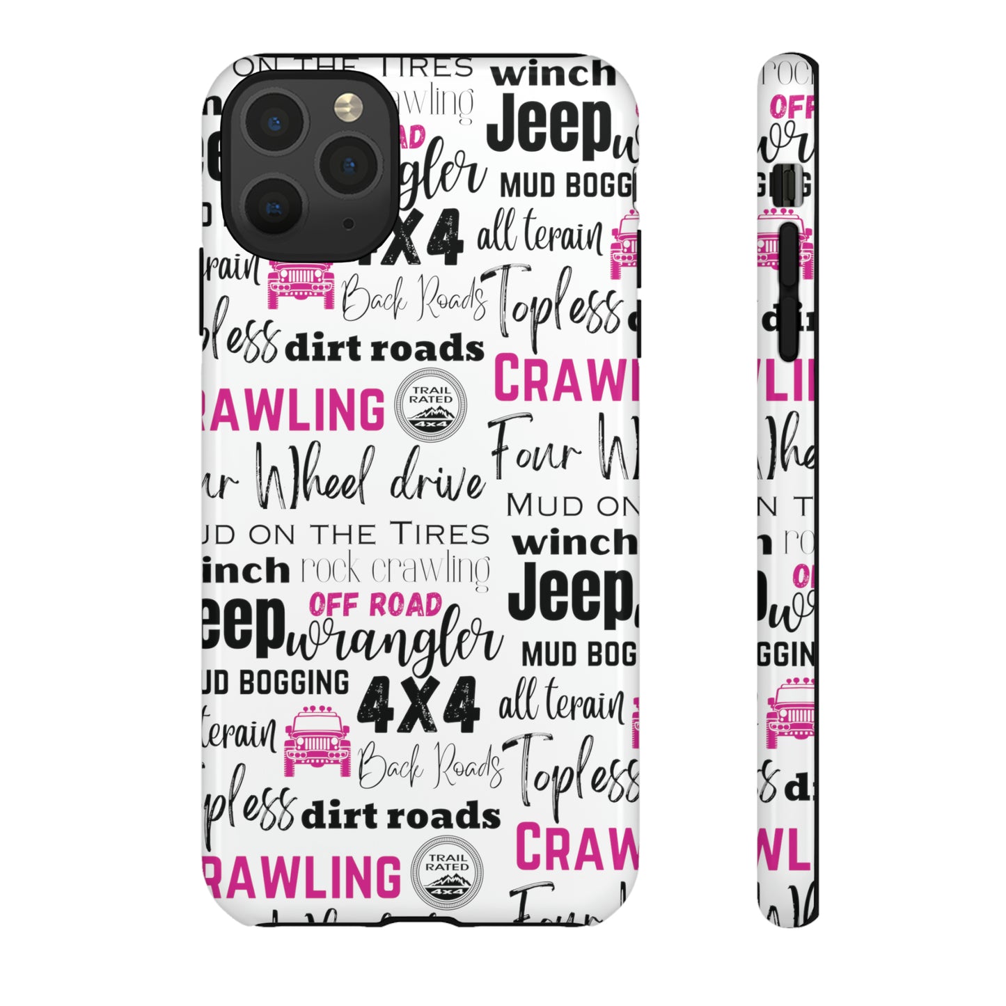 Off Road Subway Art Splash of Pink Protective Phone Case for Iphone, Samsung and Google Phones