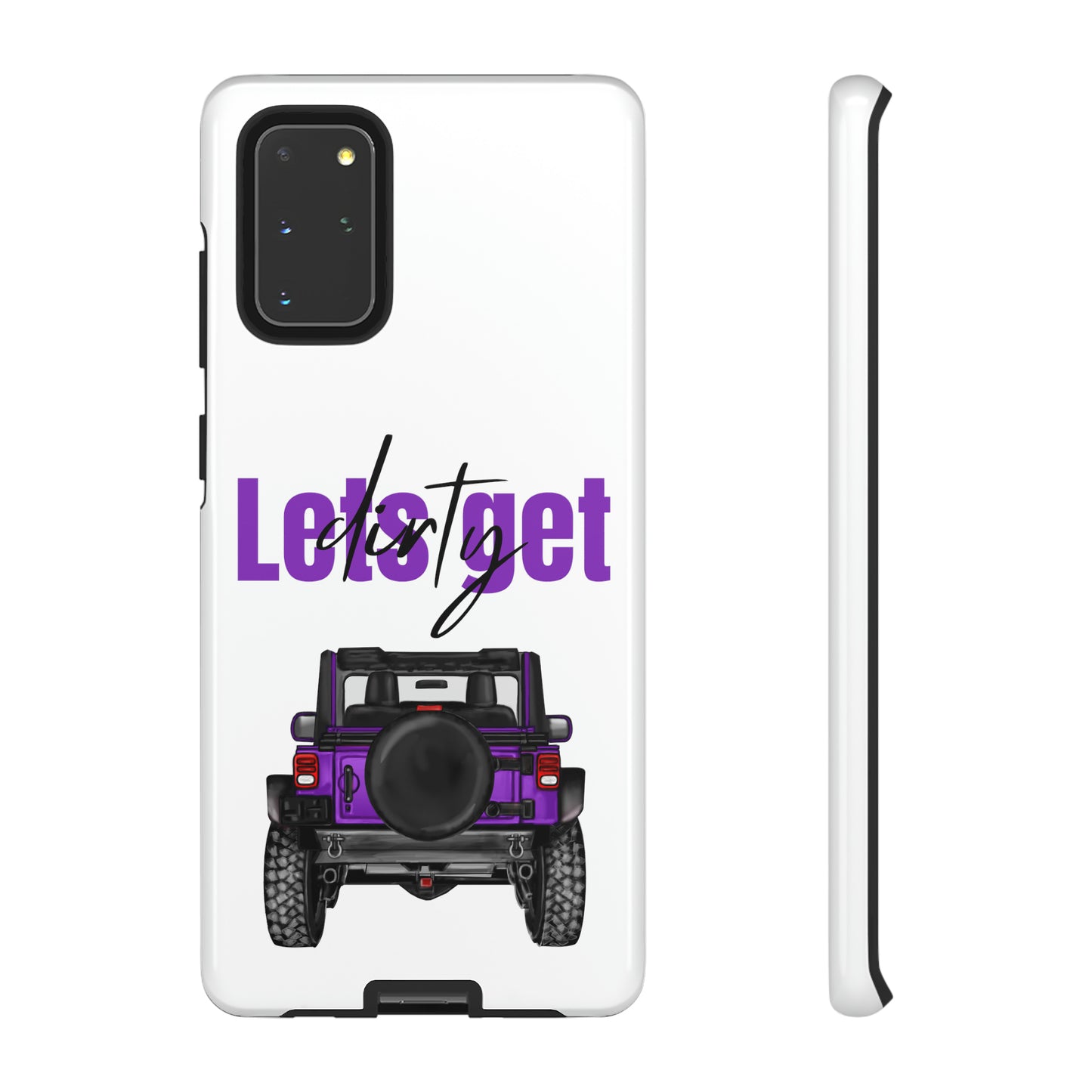 Lets Get Dirty Protective Phone Case for Iphone, Google and Samsung Purple