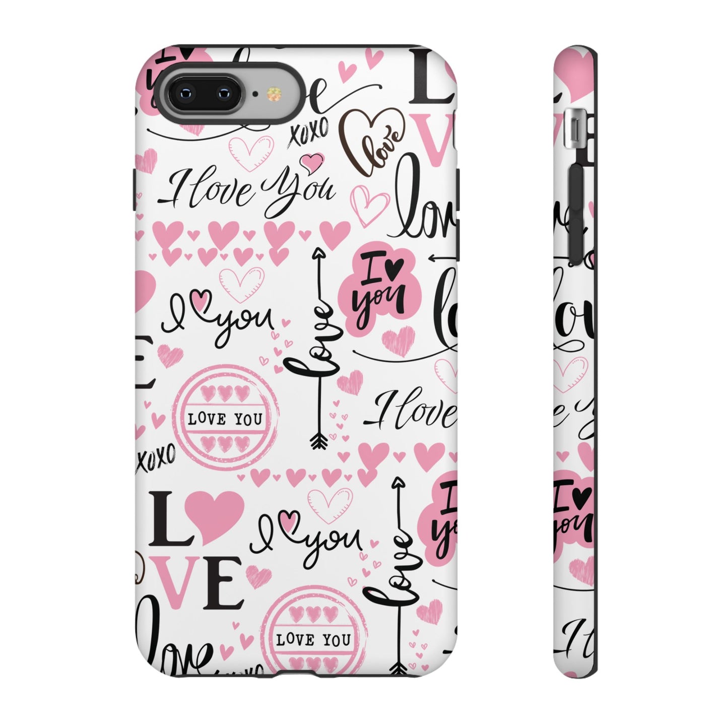 Valentine Love Pink Protective Phone Case for Iphone, Samsung and Google Devices