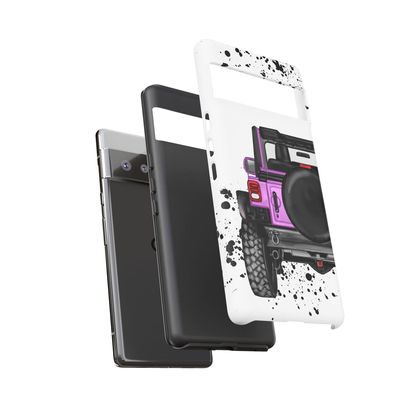 Off Road Life Charcoal Pink/Light Purple Protective Case for Iphone, Google and Samsung