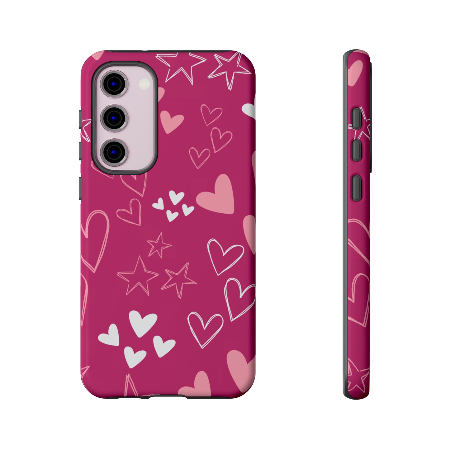 Heart and Stars Protective Case for Google, IPhone and Samsung phones