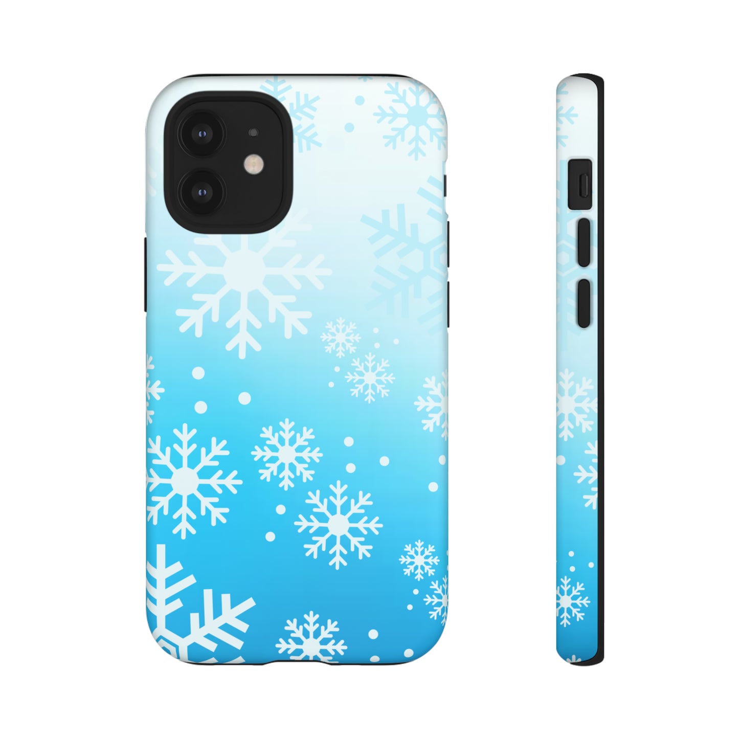 Winter, frozen, snowflake ombré protective phone case for Google, Samsung and IPhone