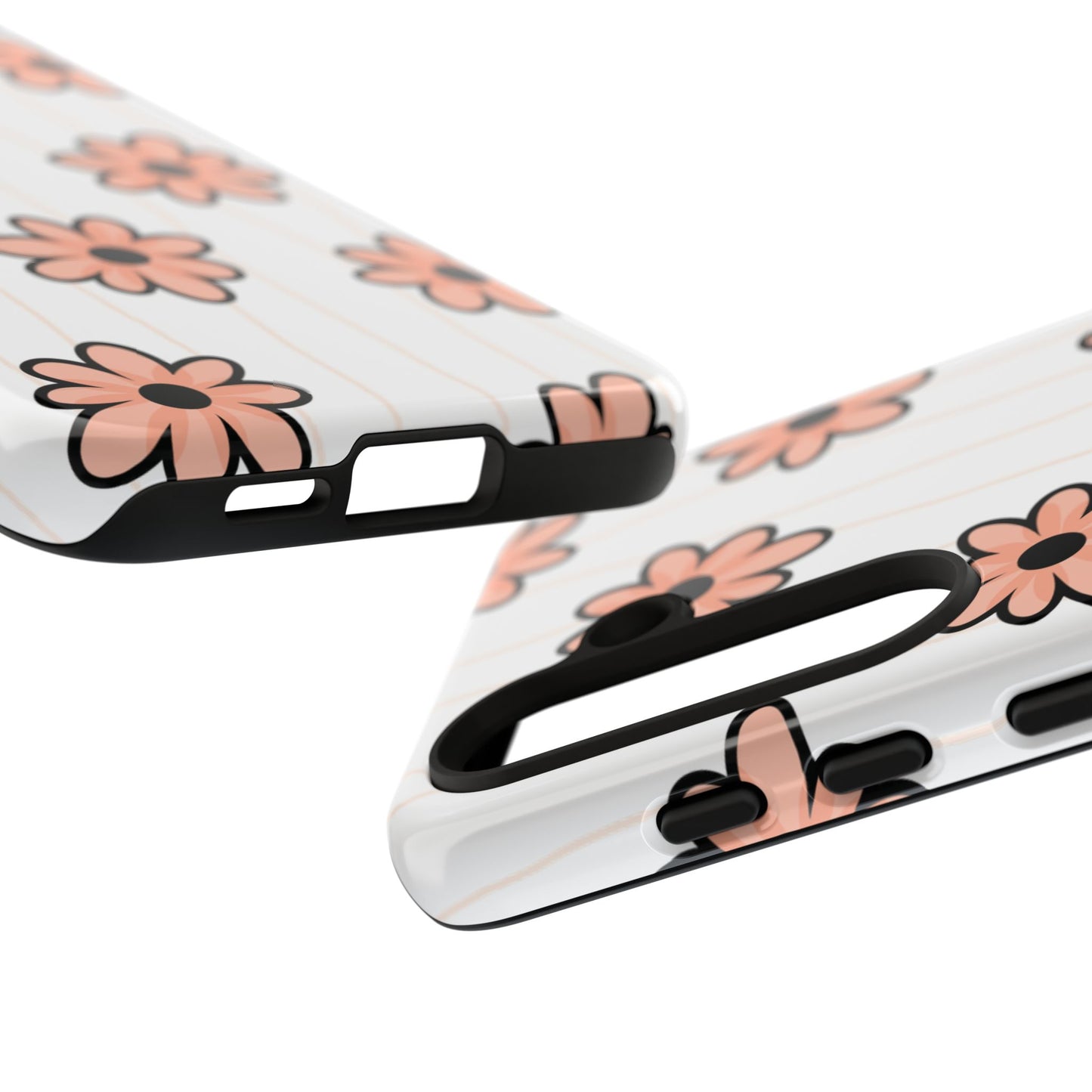 Pink Flowers Protective Phone Case