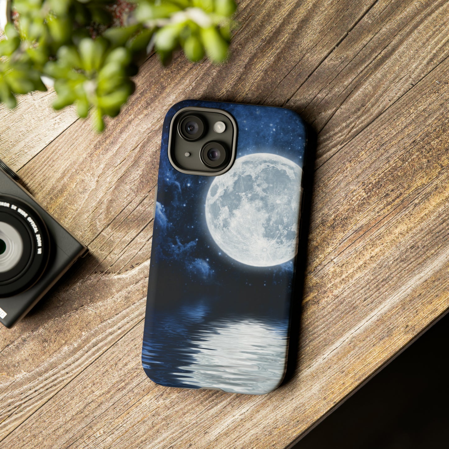 Moon Reflection Protective Phone Case for IPhone, Google and Samsung Phones