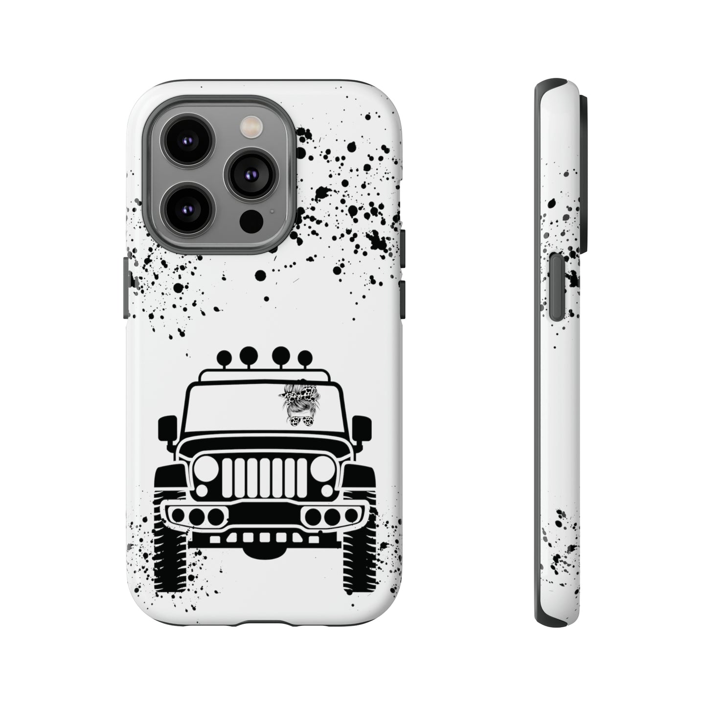 Off Road Girl Cow Print Shades Protective Phone Case for Iphone, Samsung and Google Phones