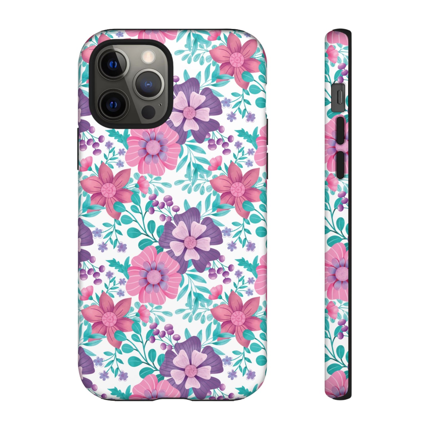 Pastel Flowers Protective Phone Case