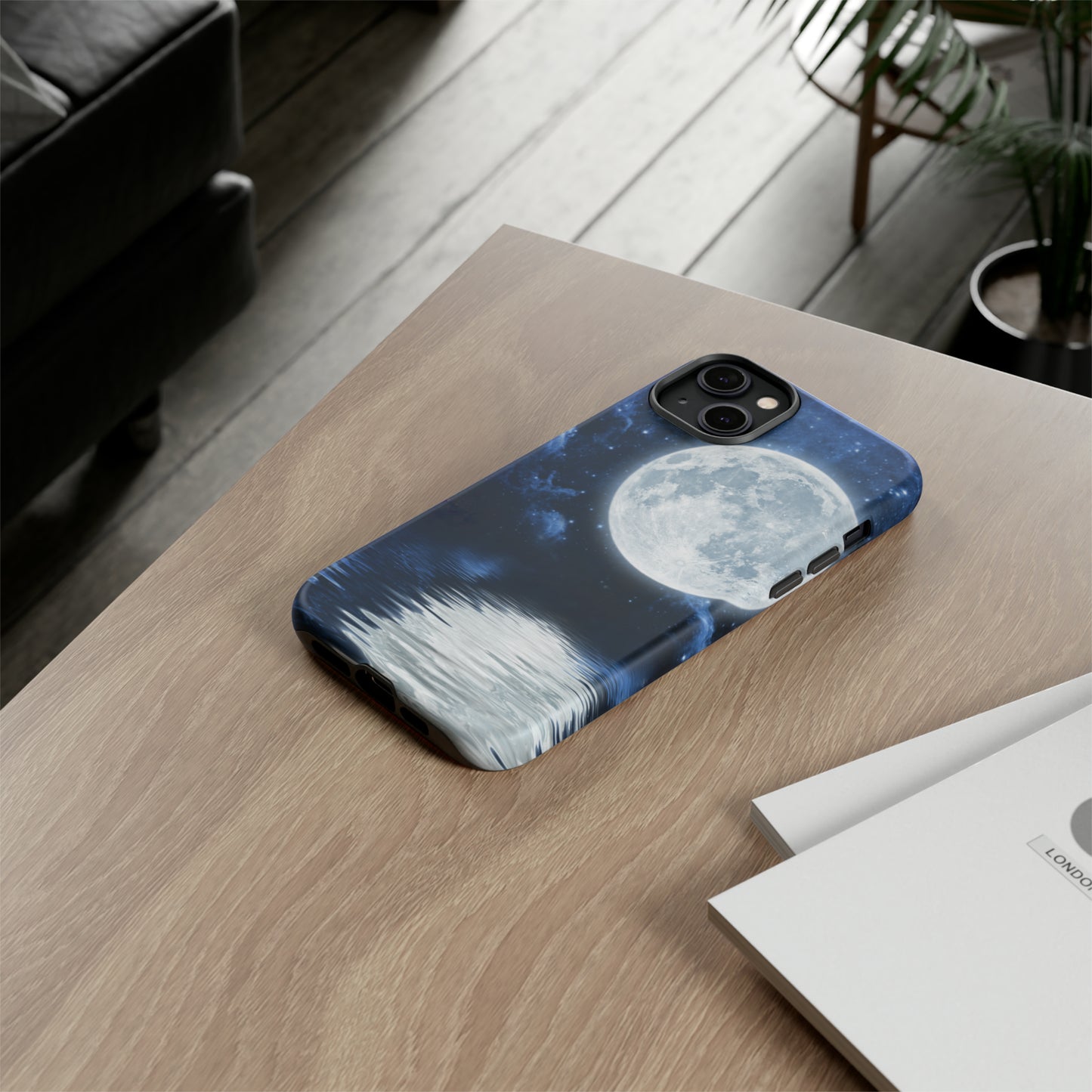 Moon Reflection Protective Phone Case for IPhone, Google and Samsung Phones