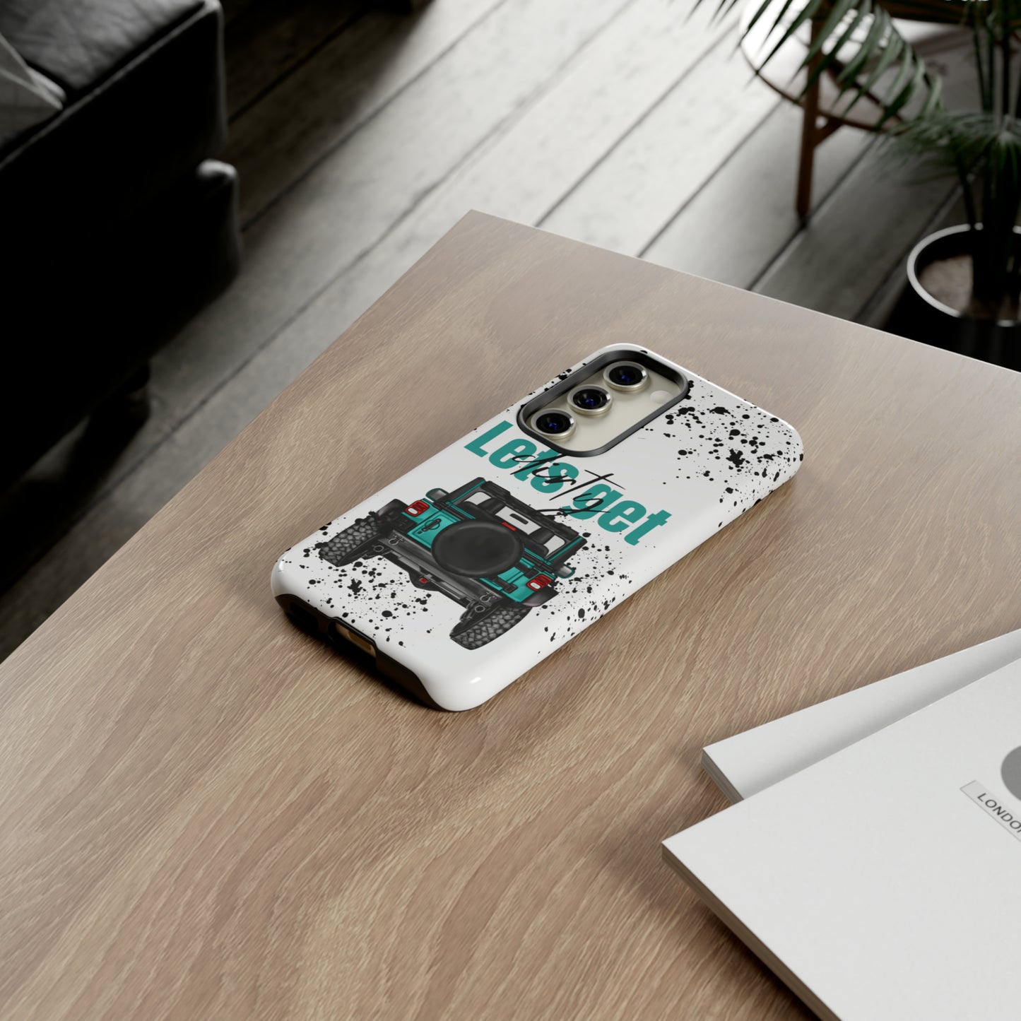 Lets Get Dirty Protective Phone Case for Iphone, Google and Samsung Splatter Turquoise