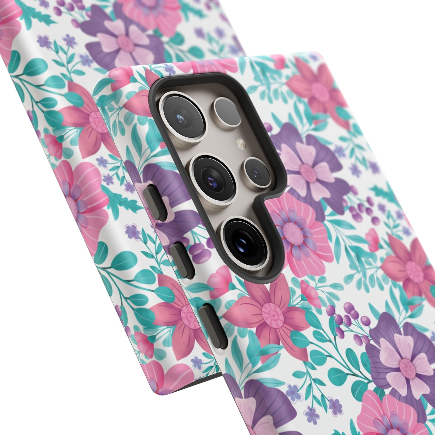 Pastel Flowers Protective Phone Case
