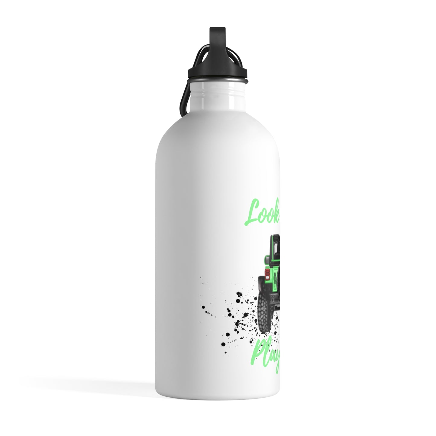 Look Pretty Play Dirty Green Stainless Steel Water Bottle