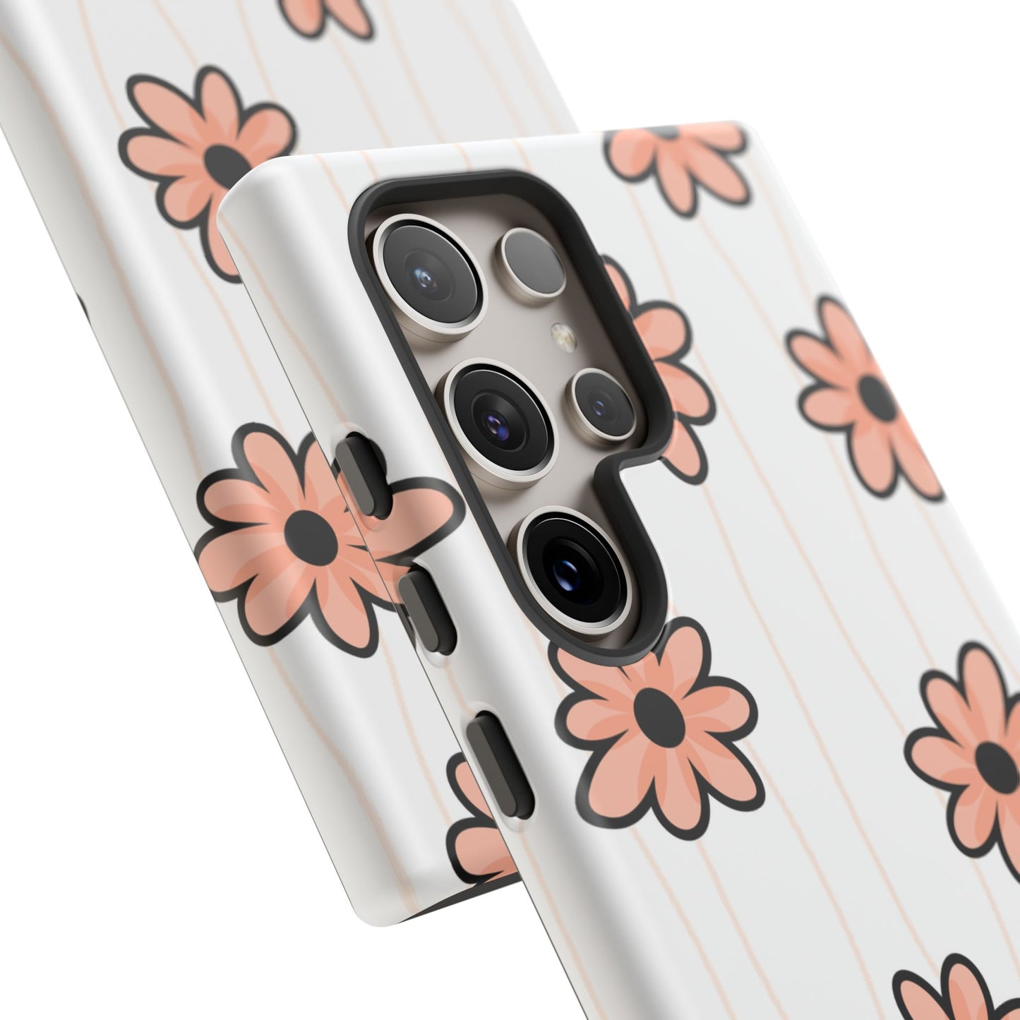 Pink Flowers Protective Phone Case