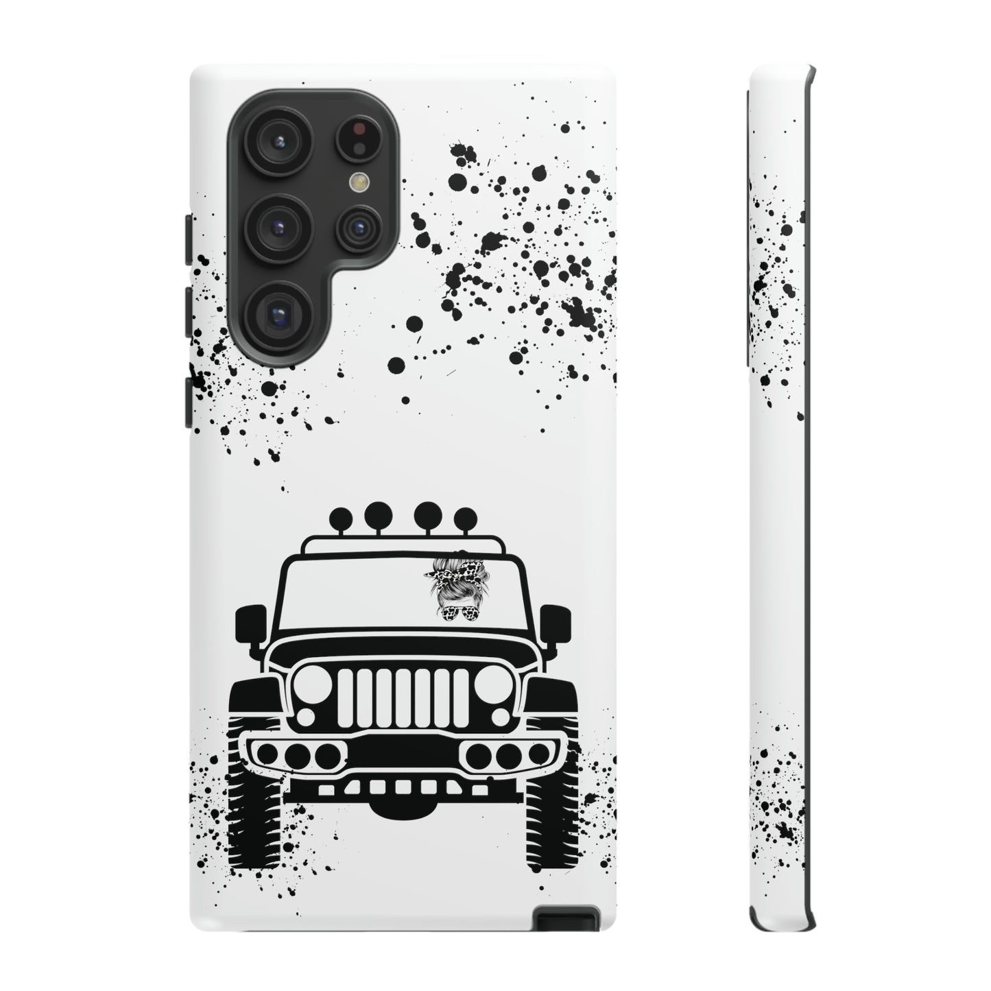 Off Road Girl Cow Print Shades Protective Phone Case for Iphone, Samsung and Google Phones