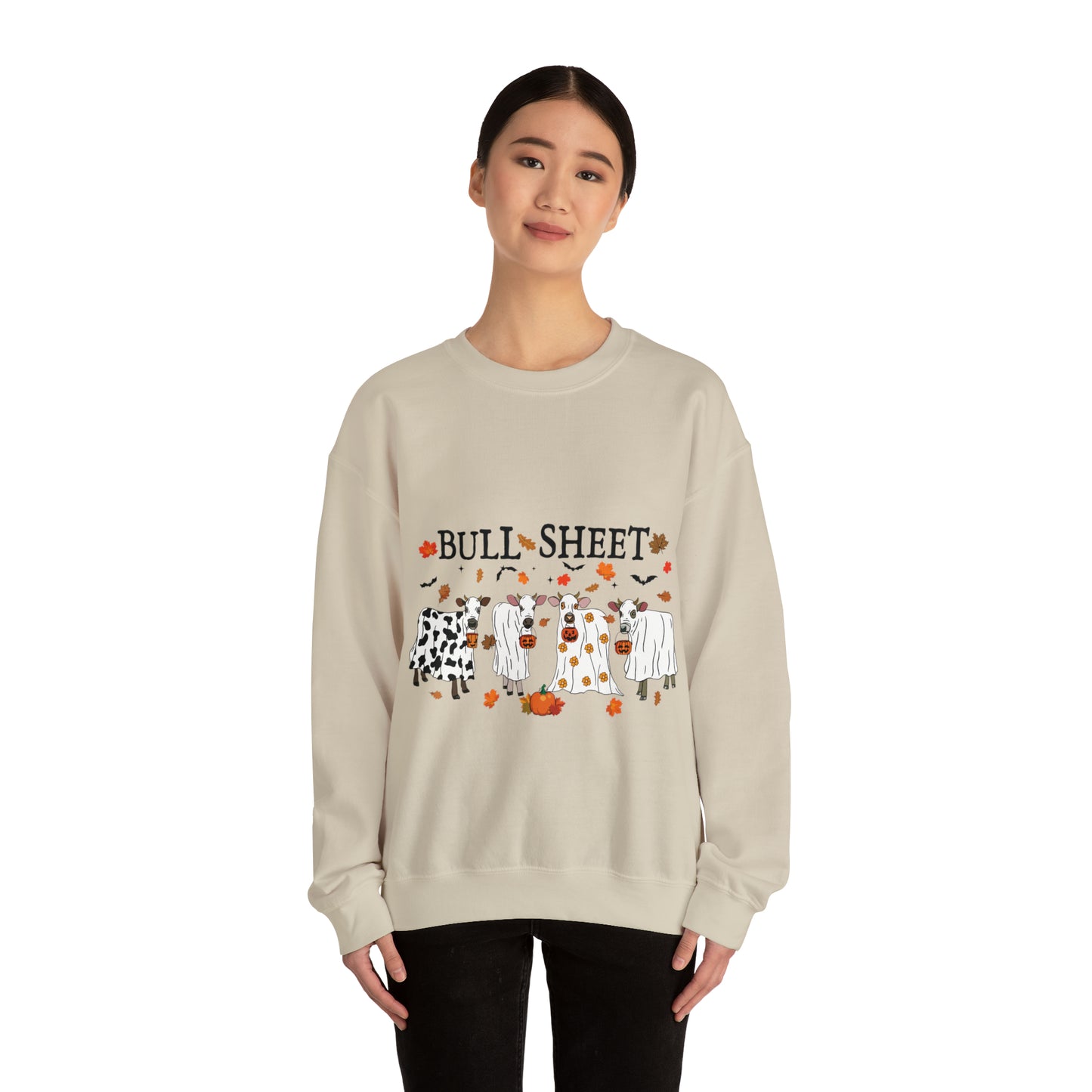 Bull Sheet Cow Ghost Unisex Heavy Blend™ Crewneck Sweatshirt