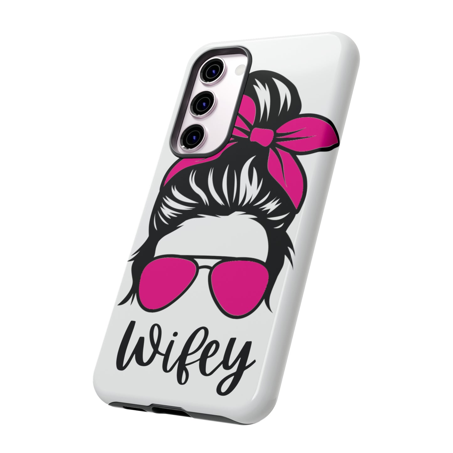 Pink Wifey Protective Case for IPhone, Samsung and Google