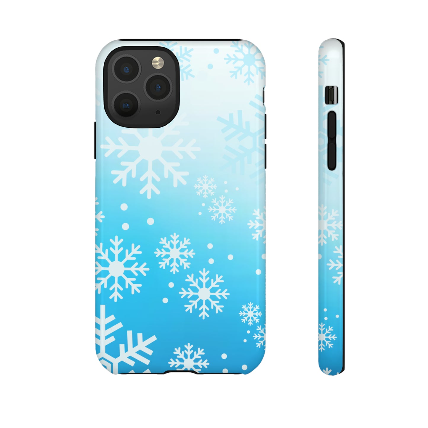 Winter, frozen, snowflake ombré protective phone case for Google, Samsung and IPhone