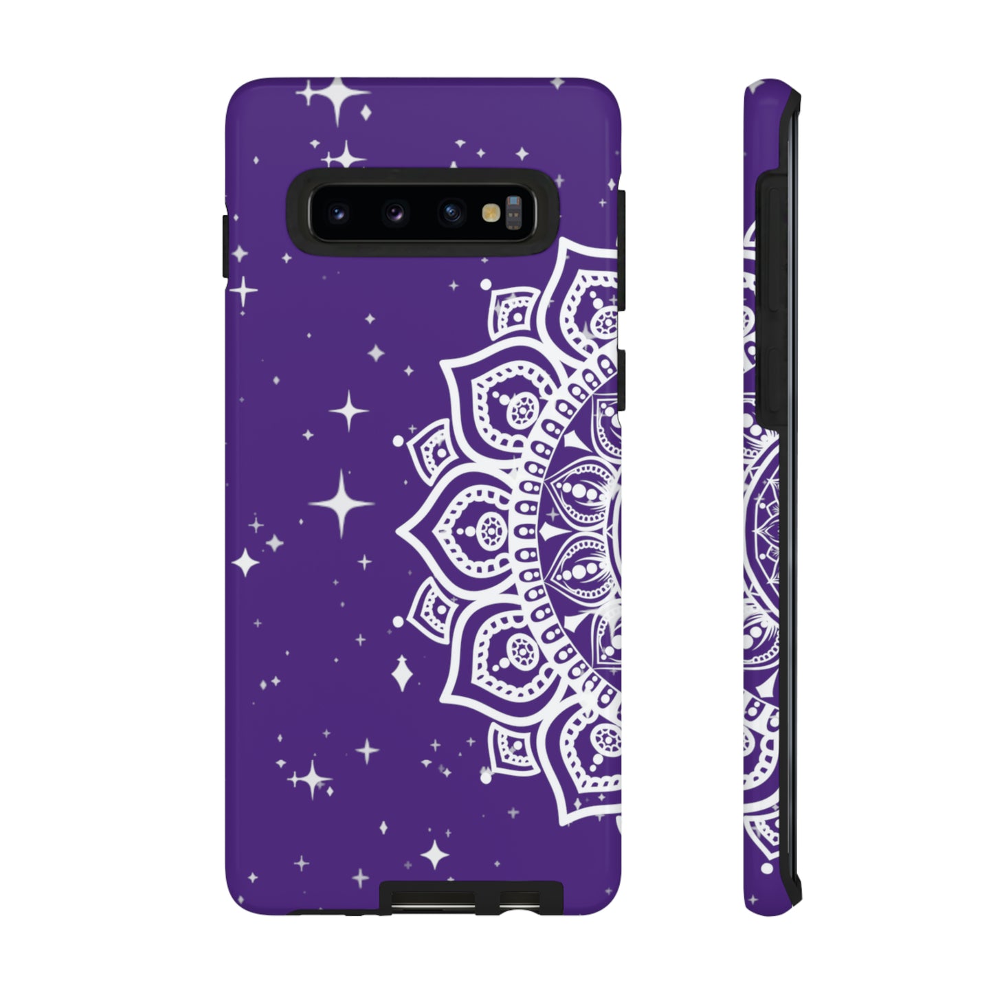 Purple mandala protective phone case for iPhone, Samsung and Google