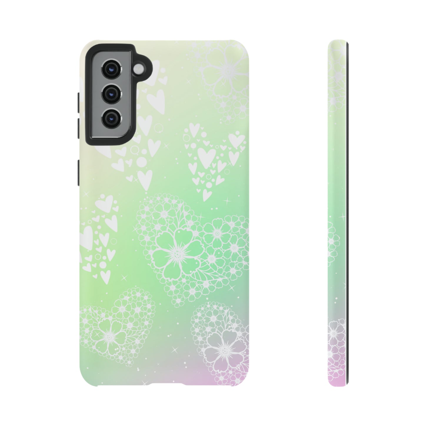 Pastel Heart Ombre Protective Case for Iphone, Google and Samsung