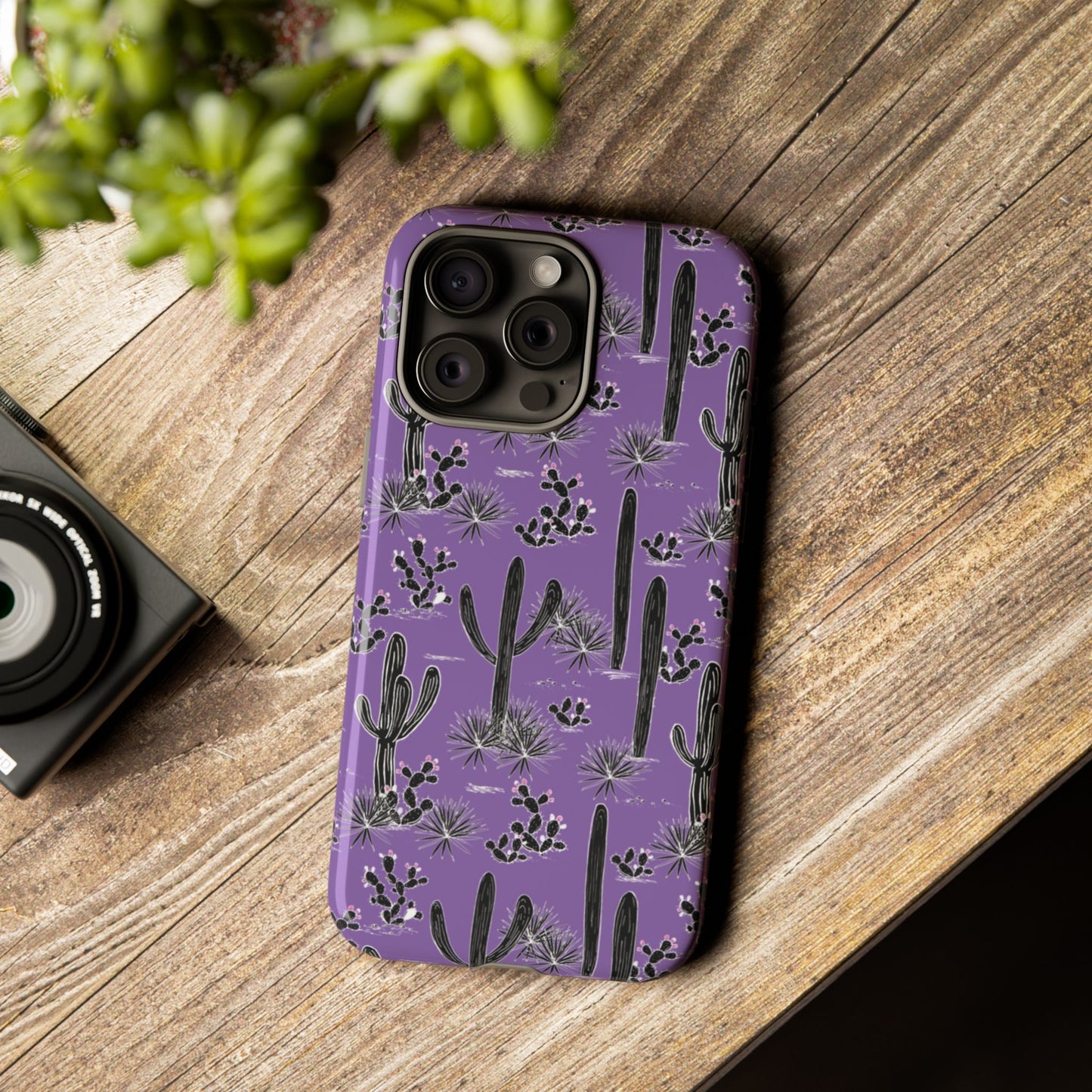 Purple Cactus Love Phone Case