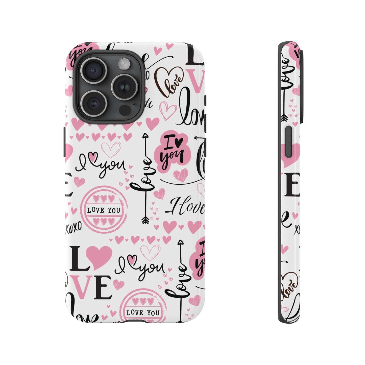Valentine Love Pink Protective Phone Case for Iphone, Samsung and Google Devices