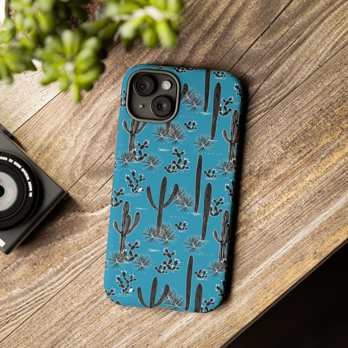 Turquoise Cactus Love Phone Case