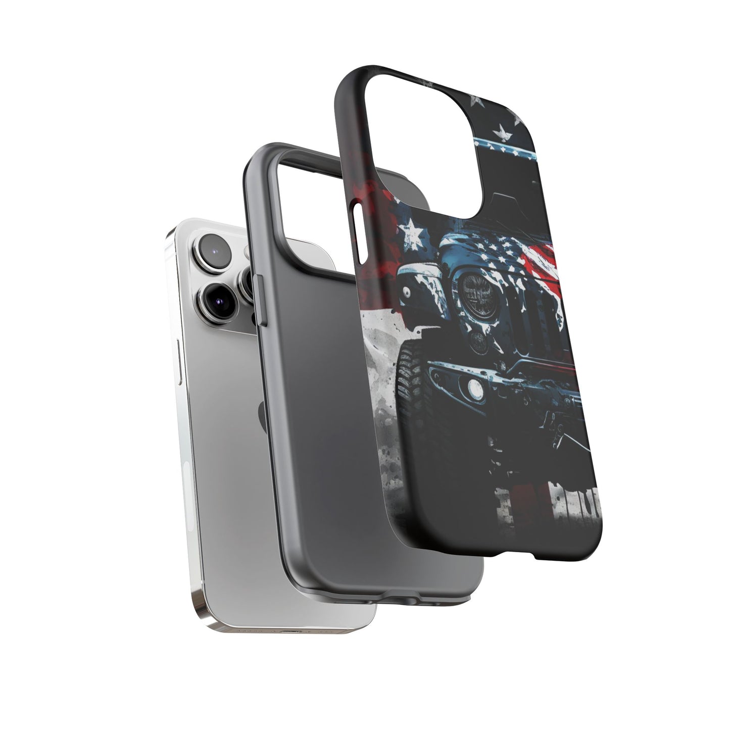 Off Roading Patriotic Protective Drop Proof Case Iphone, Samsung and Google phones