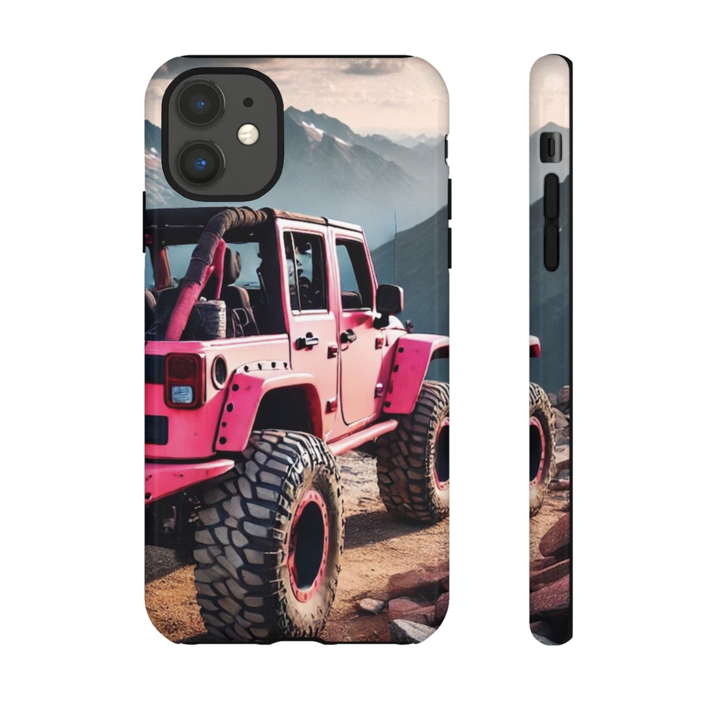 Pink Jeep Protective Phone Case